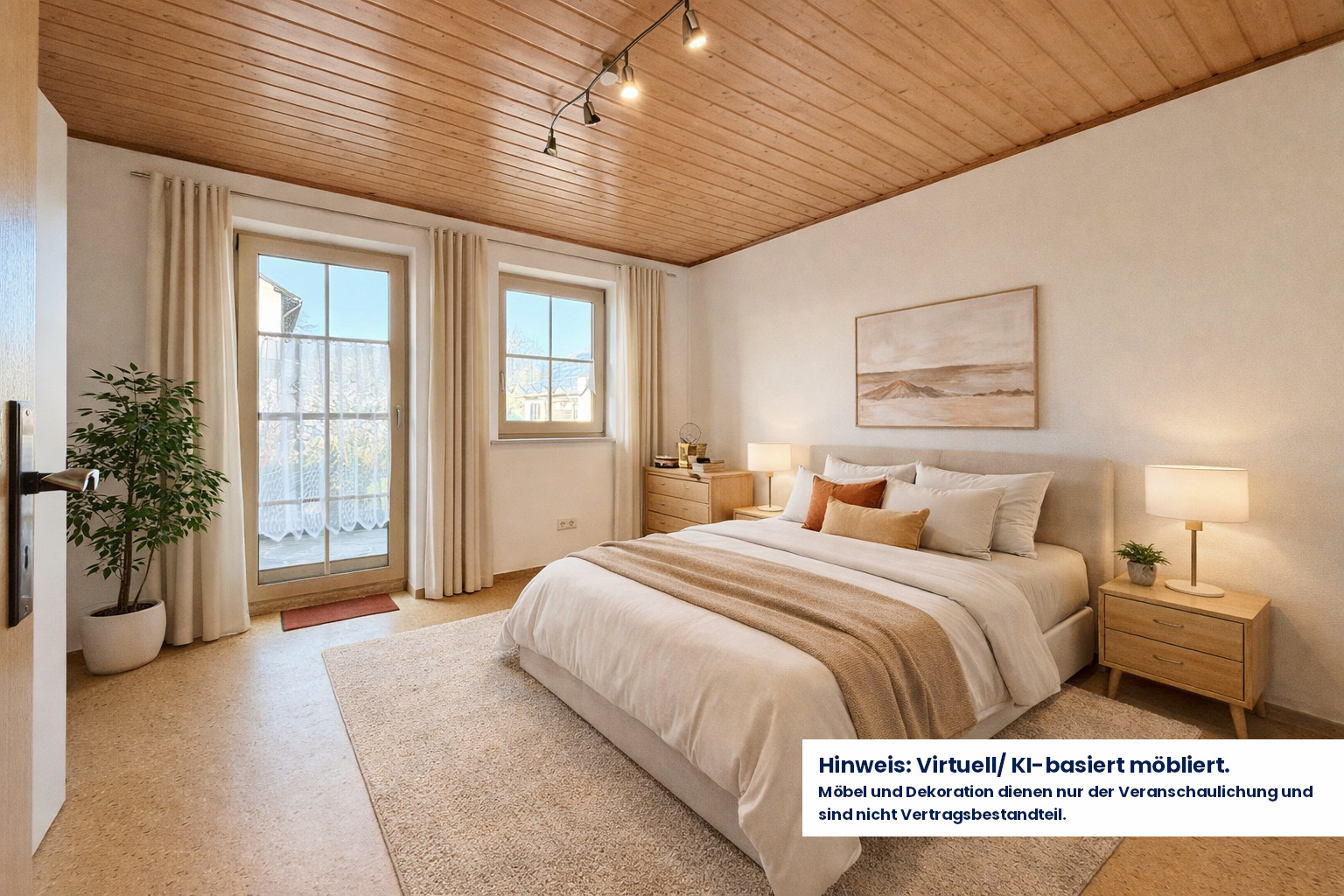 Schlafzimmer EG mit KI eingerichtet