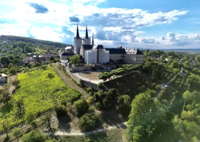 Luftaufnahme vom Kloster Michelsberg in Bamberg.